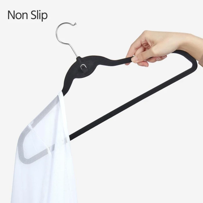 10/20Pcs Non Slip Velvet Suit Clothes Hangers Wardrobe Home Organizer E2S