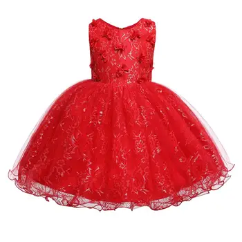 

Korean children's dress skirt baby girl sleeveless lace princess Christmas evening dress flower girl wedding dress party Dresses