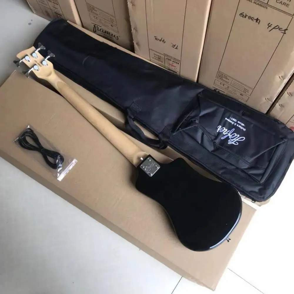 Мини бас lefty Hofner красный/черный для левой руки путешествий гитара портативный