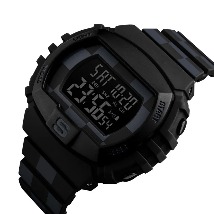 Kids Waterproof Electronic Watch Recording Steps Luminescent Wrist Watch with PU Strap for Children Toddler@M23