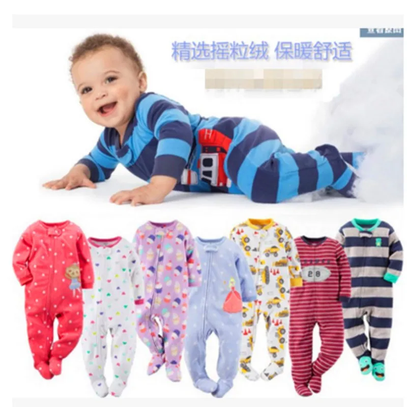 Children's pajamas boys' and girls' one-piece clothes and home clothes Pure velvet is soft kids pajamas