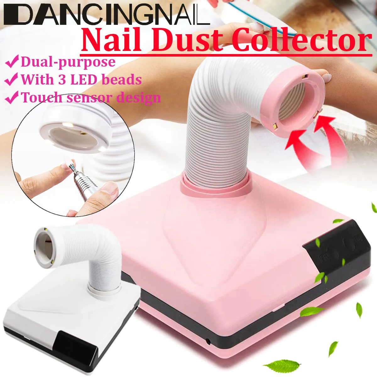 PROD 1005001585668977 60W 360° Rotation Powerful Nail Art Dust
Collector Salon Machine For Manicure Vacuum Cleaner For Nail Art Nail
Fan Dust Suction