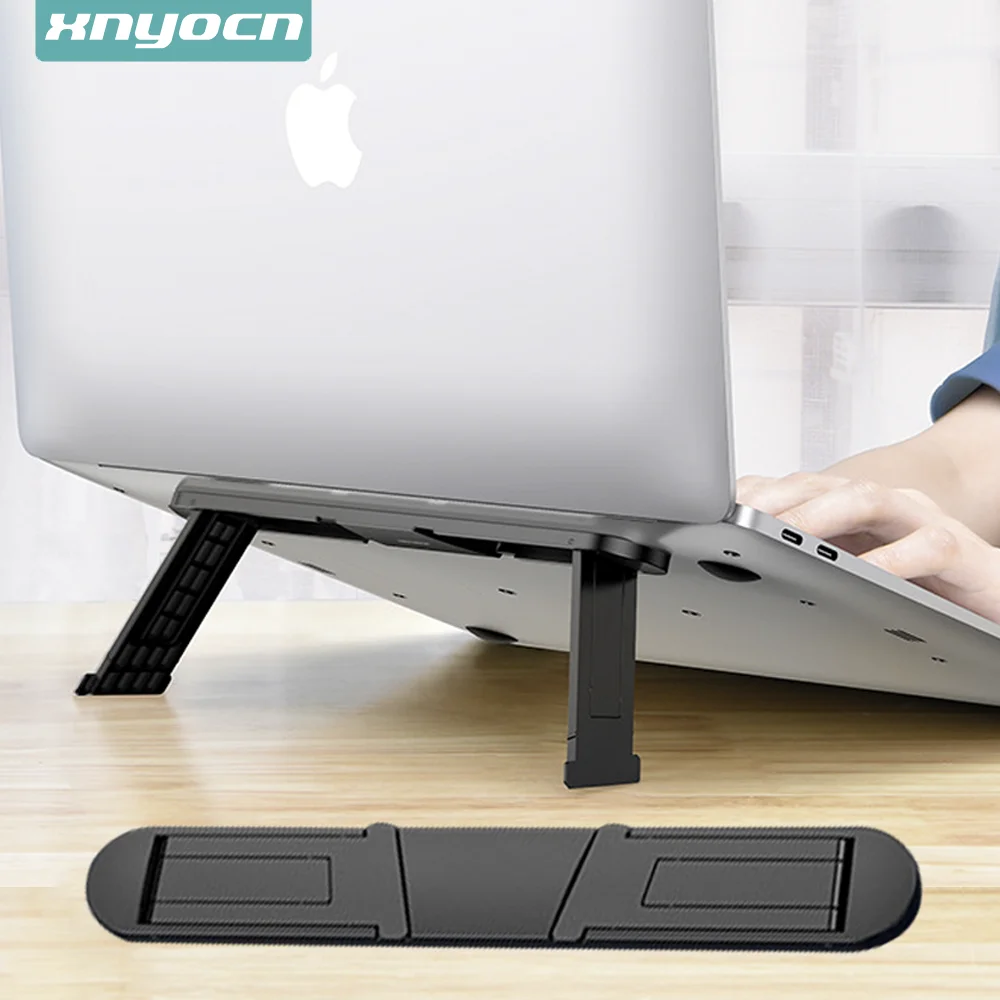 Xnyocn Laptop Stand For MacBook Air Pro Adjustable Plastic Laptop Riser Foldable Portable Notebook Stand For 11/13/17 Inch