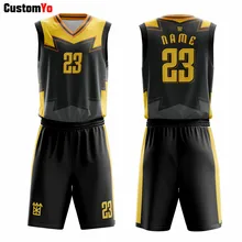 Быстрая Мужская баскетбольная одежда печать спонсора Название Черный баскетбольная майка