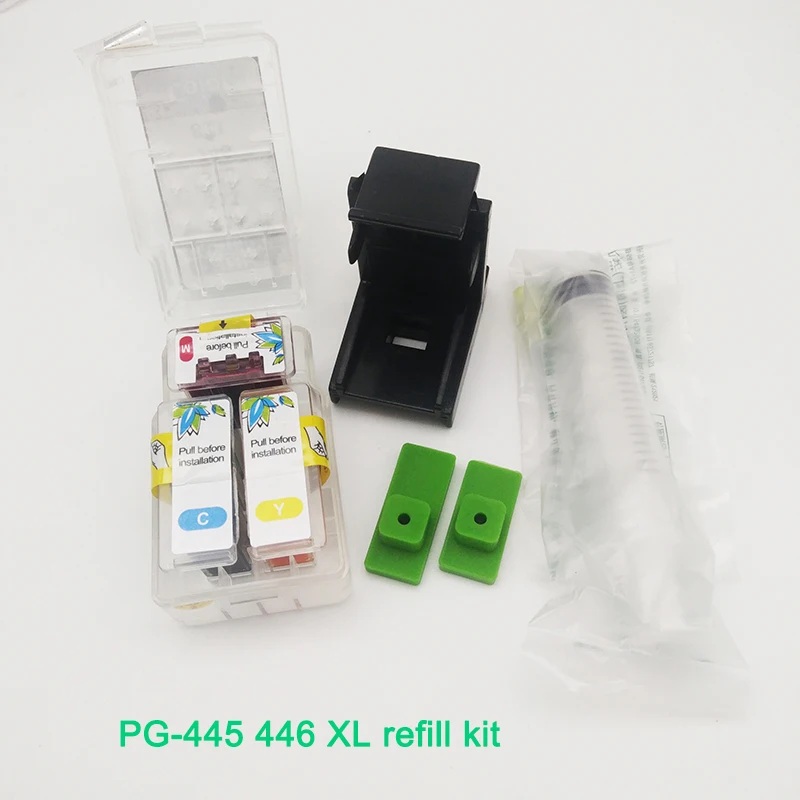 Vilaxh Смарт картридж pg-445 445 446 XL пополнения чернил комплект для Canon IP2810 MG2410 MG2510 MG2440 MX494 MG2940 MG2540 принтер