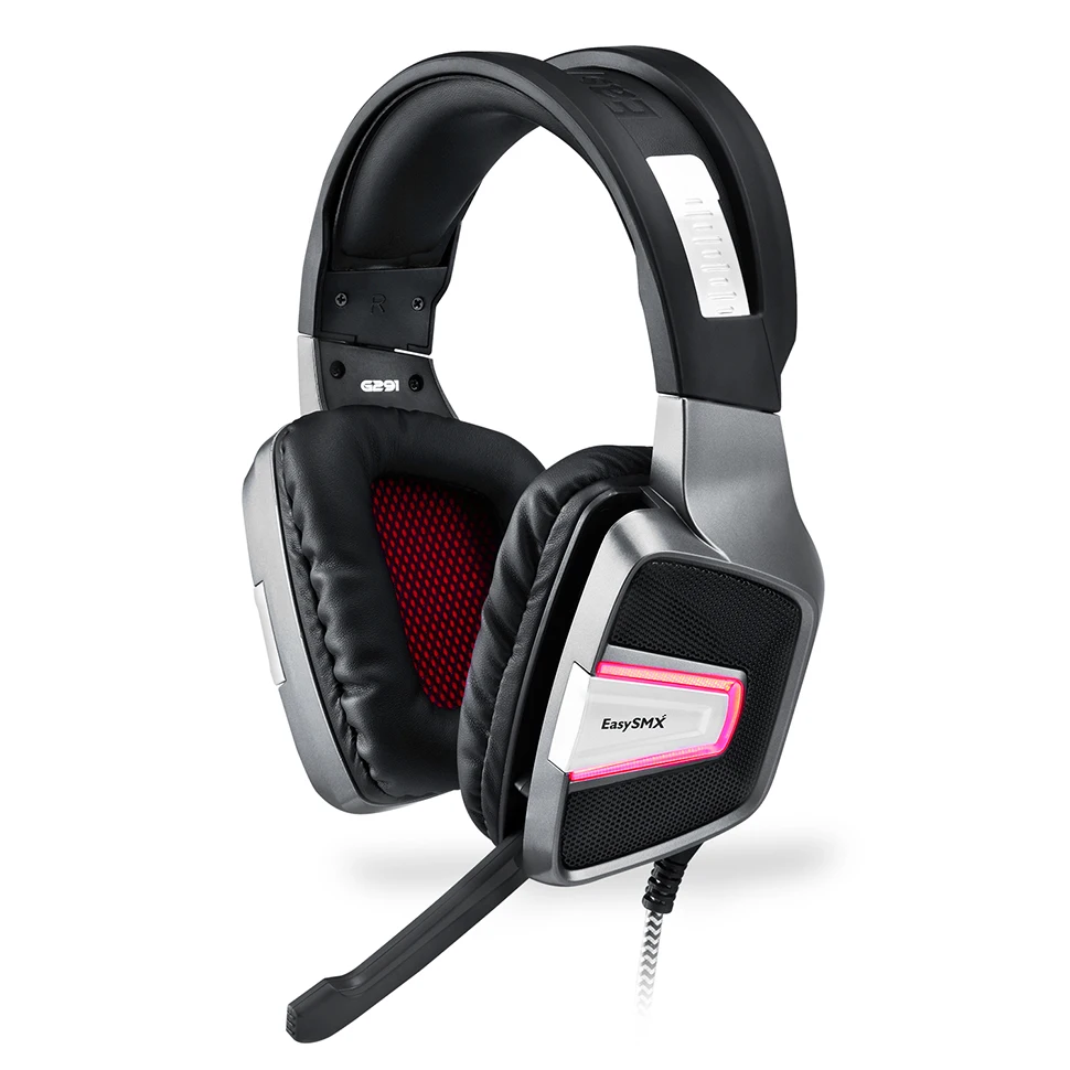 Игровые наушники ESM-G291 светодиодный Вибрационный проводной USB стерео игровая гарнитура наушники с микрофоном шумоподавление наушники для ПК - Цвет: Черный