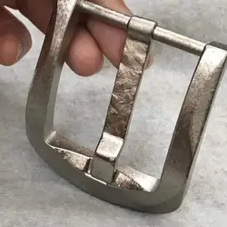 Novidade! Fivelas avançadas de titânio puro para cinto padrão de flor de gelo masculino