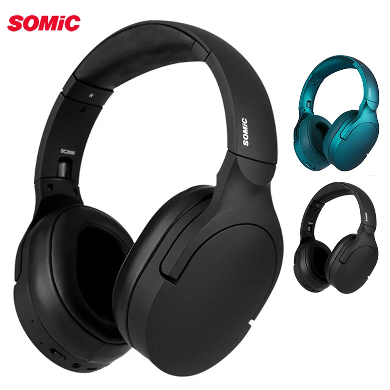 SOMiC SC2000 складные HiFi игровые usb-гарнитура+ bluetooth 4,1 Гарнитура перезаряжаемые стерео наушники с микрофоном для PS4 для xbox