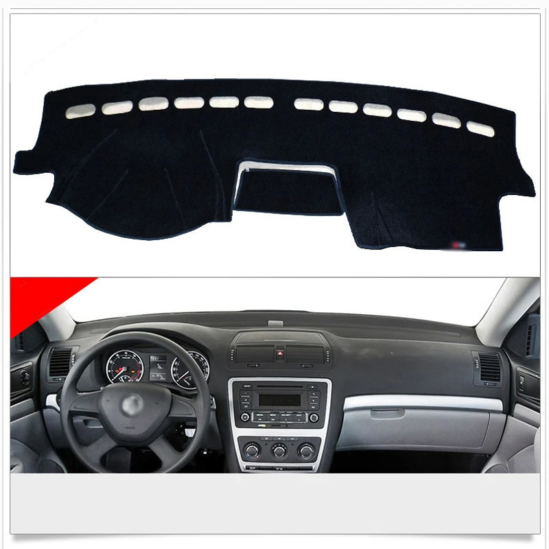 Interior Dashboard Carpet Photophobism Protective Pad Mat For Skoda Octavia 2014mat matmat