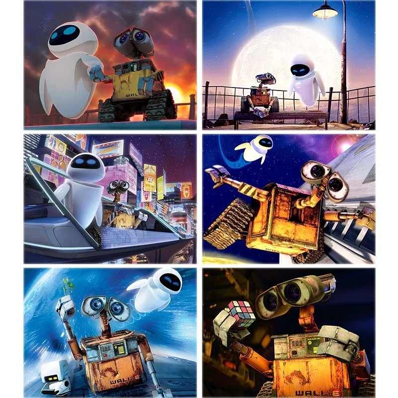 

Cartoon Daimond Painting Robot Full Drill 5d Diy Diamond Embroidery WALL-E Space Cross-stitch Rhinestone Home Decor Art Gift A73