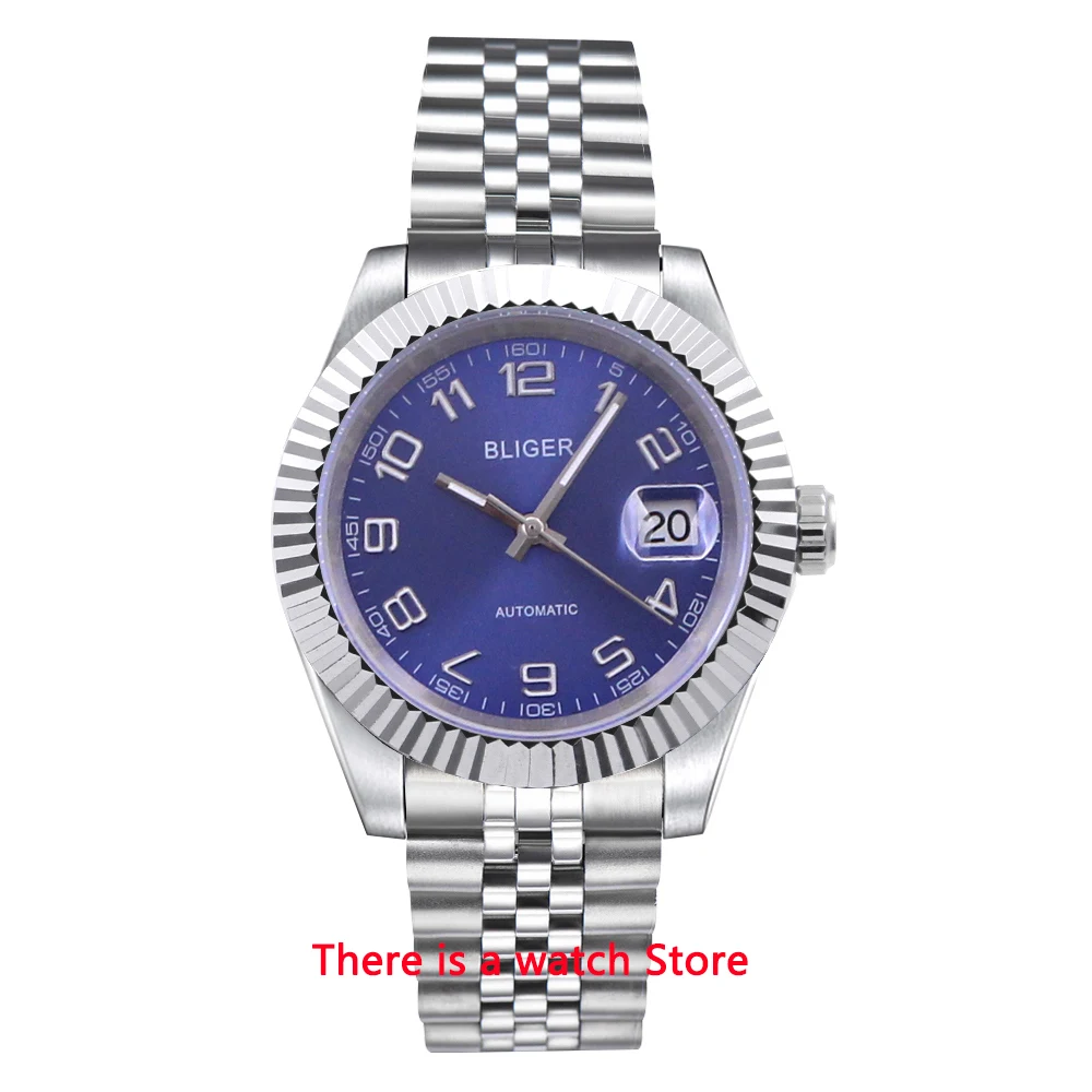 

Bliger 40mm Mechanical Watch Men Luxury Calendar Luminous Waterproof Sapphire Glass Miyota Movement Automatic Men's Watch