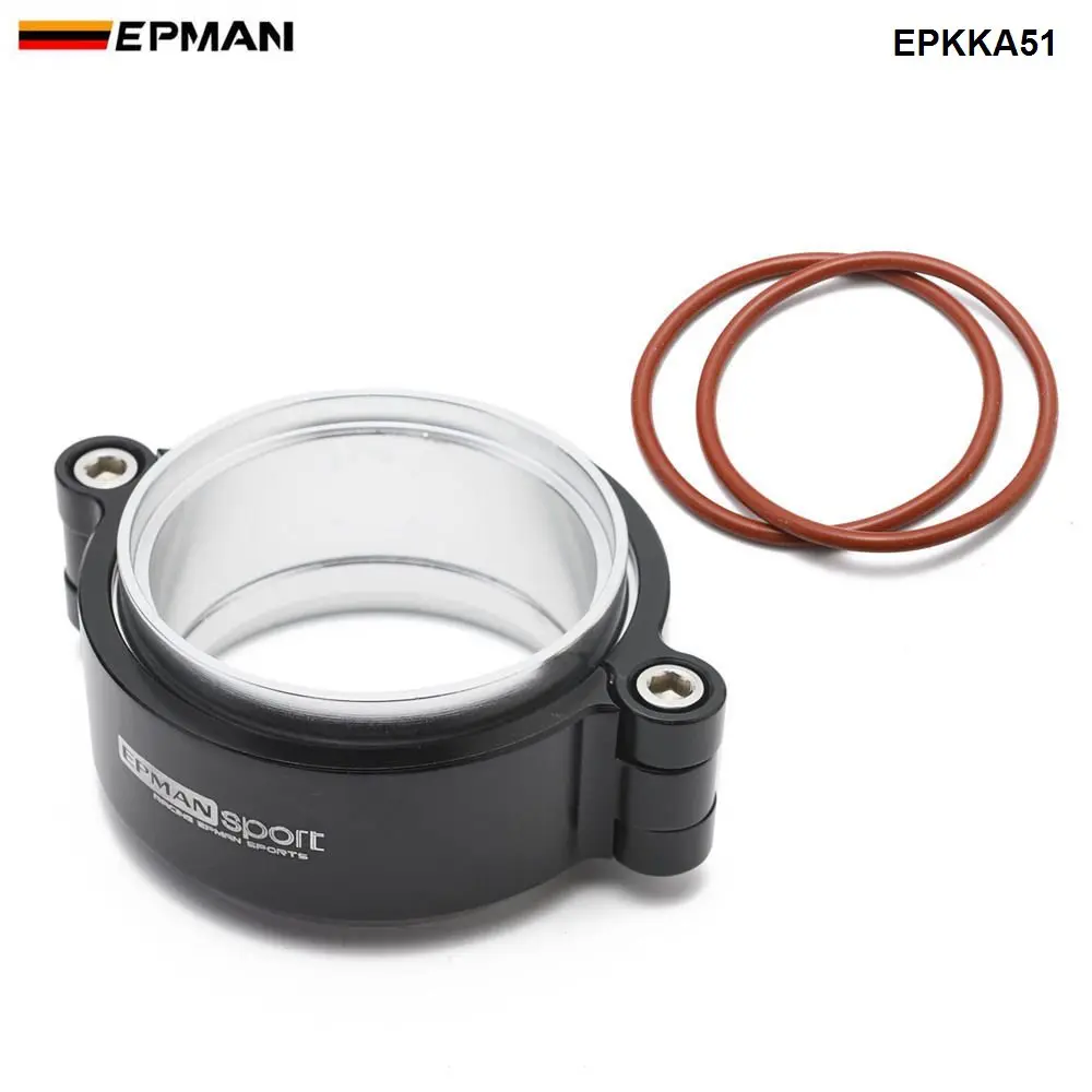 Epman HD вытяжной V-band зажим w Фланцевая система в сборе анодированный зажим для " OD Turbo впускной заряд трубы EPKKA51 - Цвет: Черный