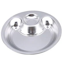 Круглая двухслойная тарелка для сушки пельменей из нержавеющей стали, тарелки для хлеба, фруктов