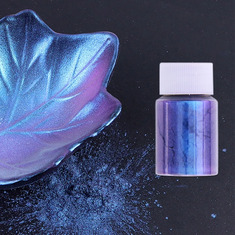 Color Shift Pigment Powder 10 Colors Pearl Mica Powder 0.35oz Epoxy Resin Dye for Resin Jewelry Art Tumbler Making Slime
