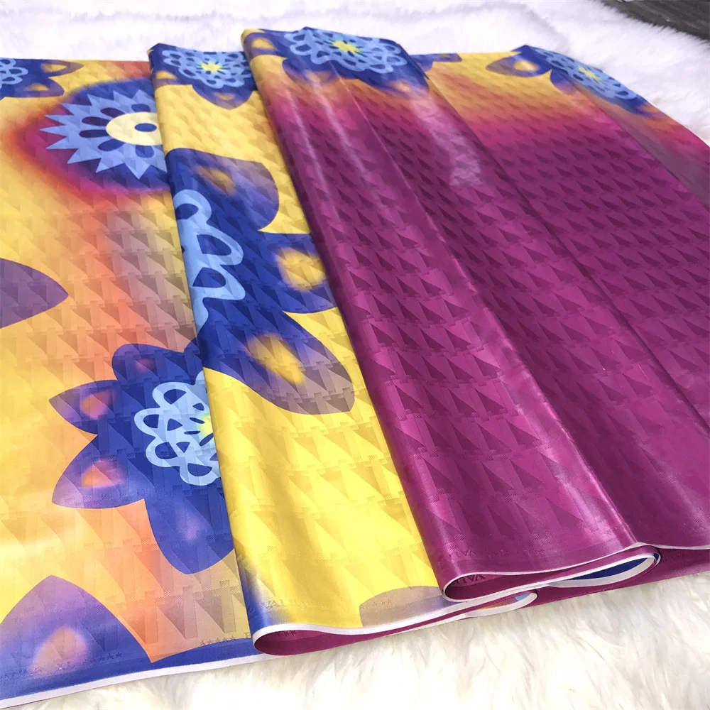 4yards Waterproof Bazin Riche Brode Material Shampoo 100% Cotton African Soft Printed Jacquard Guinea Brocade Fabirc for Cloth | Дом и сад