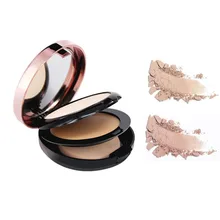 Двухслойная прессованная пудра, порошковая пудра, окрашивает даже кожу, водостойкая прессованная косметическая пудра для макияжа