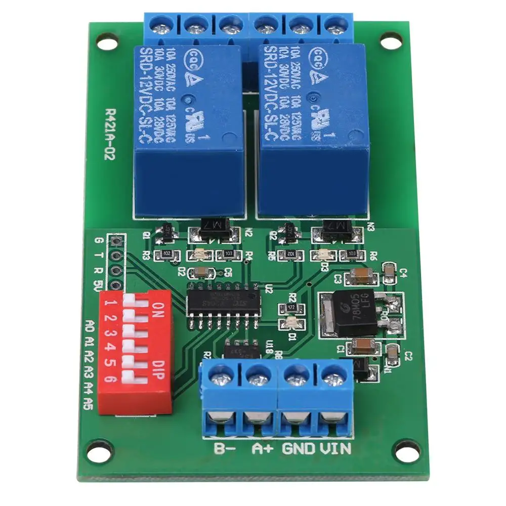 1 шт. RS485 Реле RTU & AT Command 2 PC UART плата PLC контроллер серийный порт Swit | Обустройство