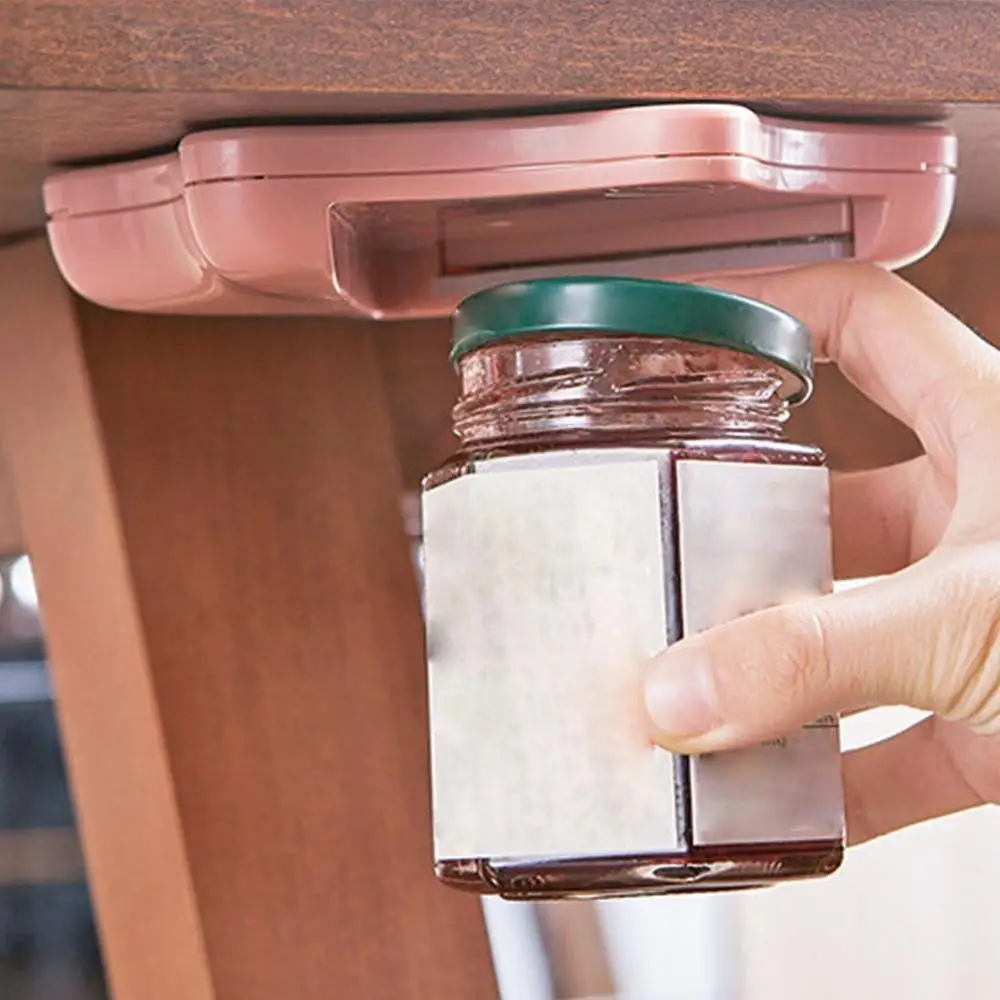 

Manual Multifunction Kitchen Jar Opener Convenient Under The Cabinet Bottle Lid Opener Tool Glass Cabinet Non-slip Adjustable