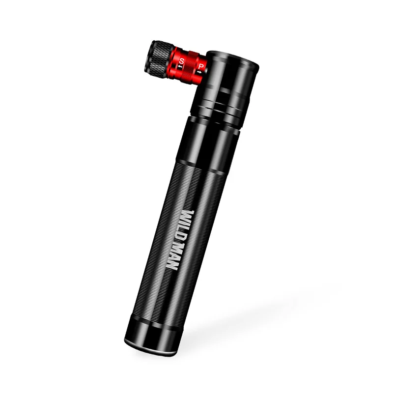 Черный WILD MAN Mini 100 PSI MTB велосипедный насос Schrader Presta велосипедный клапан насосы ручной воздух Сверхлегкий сплав Велоспорт шин шаровой надувной насос - Цвет: Черный