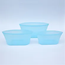 Силиконовый контейнер коробки для обедов мешки для хранения еды молния герметичная миска для свежей еды Топ многоразовые закрытые фрукты овощи герметичная чашка