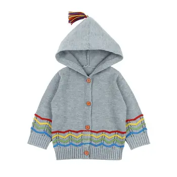 

New Girls Sweater Coat Toddler Baby Girls Clothes Outfit Clothes Button Knitted Sweater Cardigan Coat Tops