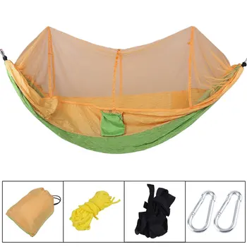 

Ultralight Outdoor Camping Mosquito Net Parachute Hammock 2 Person Flyknit Garden Hammock Hanging Bed Leisure Hammock Travel Kit