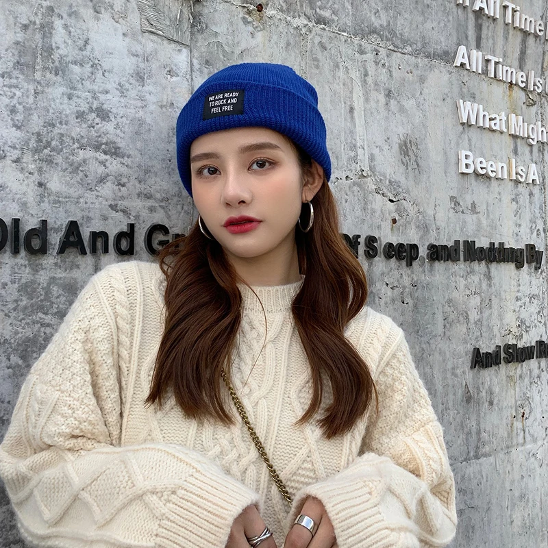 

Beanie Winter for Women Men Boys Girls Crochet Skullies Hat Solid Color Unisex Autumn Knitted Beanies Cap Wild Accessories