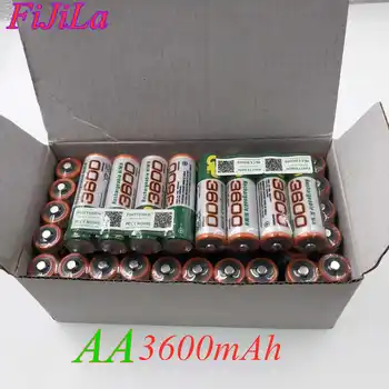 

2020 New 3600mAh AA battery1.2v Rechargeable NI-MH AA 3600 battery for Clocks, mice, computers, toys so on