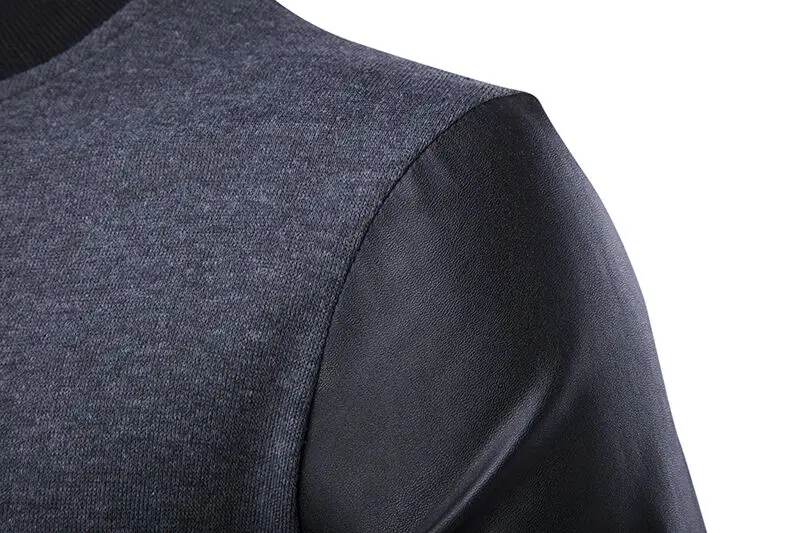 Стиль, кожаная куртка со стоячим воротником, весеннее и осеннее пальто, Модная приталенная мужская куртка с длинным рукавом Jk01
