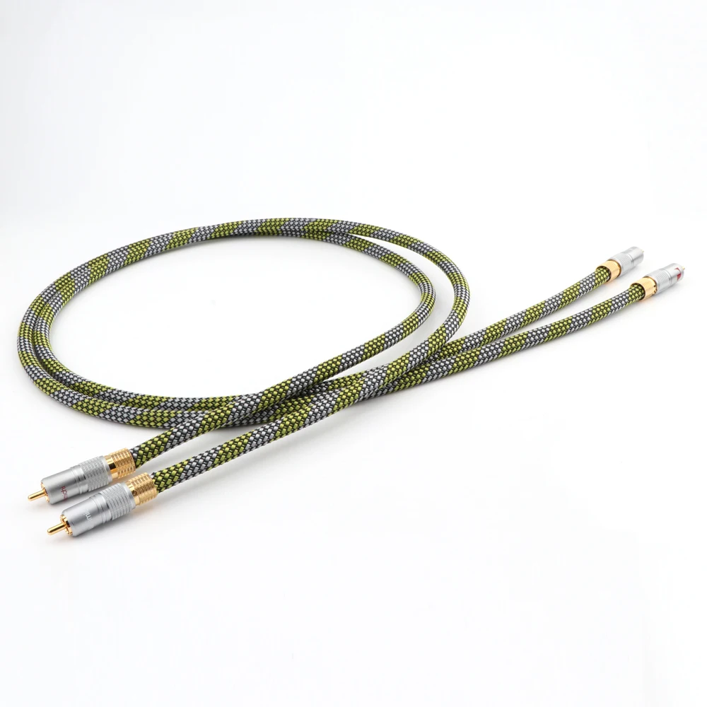 QED подпись посеребренный Hifi RCA кабель Hi end штекер с позолоченным соединением