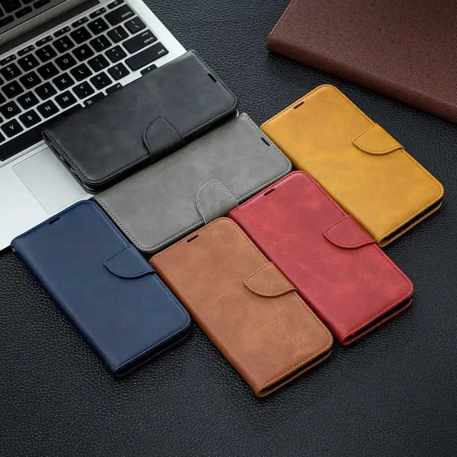 phone cases for xiaomi Da Cừu Bao Da Cho Xiaomi Mi POCO X3 F1 Note 10 Pro CC9 Redmi 5 6 6A 7 7A 8 8A Note 5 6 7 8 9 Pro Cấp Kiểu Ví cases for xiaomi blue