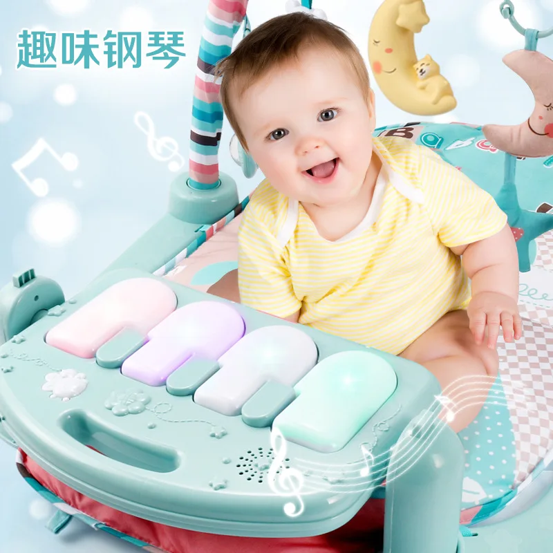 

Infant Multi-functional Piano Fitness Rack Baby Game Blanket Crawl Pad Primary Infant Toys Gift Box Set
