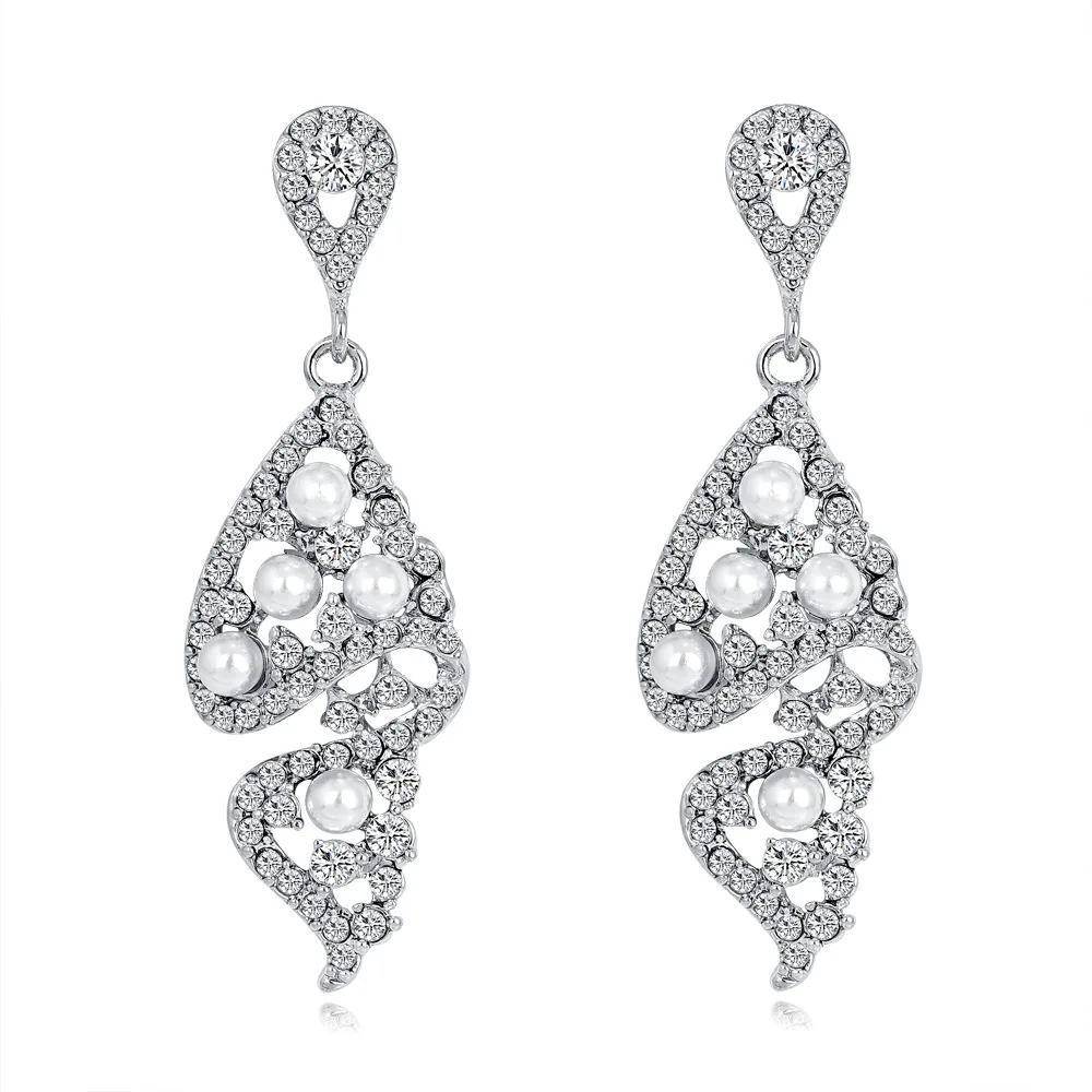 

Fashion high-grade temperament bride Earrings Fashion simple pearl European and American Earrings Danrun manufacturers direct