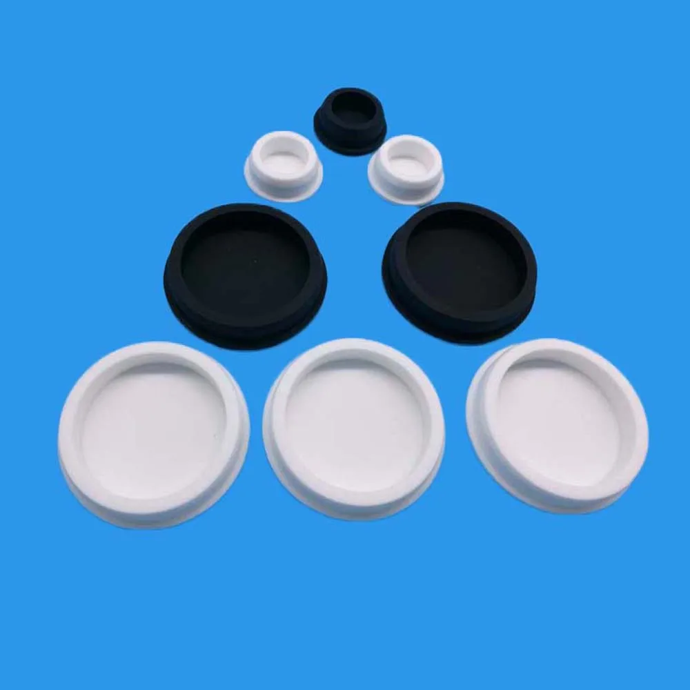 Blak Round Silicone Rubber Blanking End Cap Inserts Seal Plug Stopper 2.6~14mm 