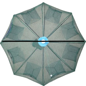 HOT SALE ❤️ 8 Hole Fishing Net Folded Portable Hexagon Fish Network Casting Nets Crayfish Shrimp Catcher Tank Trap China Cages Mesh - discount item 34% OFF Sports & Entertainment