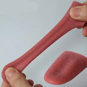 

2Pcs Fake Tongue Durable Elastic Simulation Tongue Toy Artificial Tongue Tricky Toy for Party Halloween Decoration