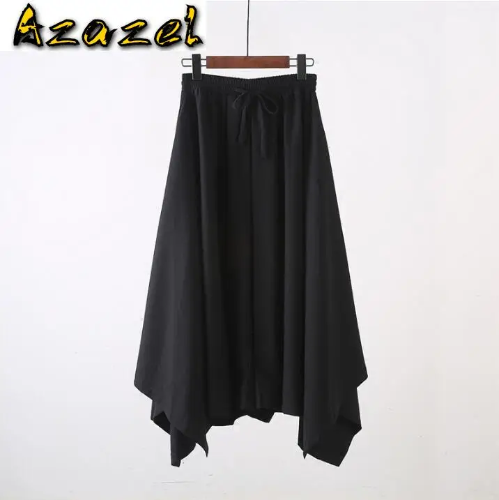 

High quality New style pants men's personality pantskirt Korean hair stylist Catwalks Stage outfit Elastic waist wide Leg pants