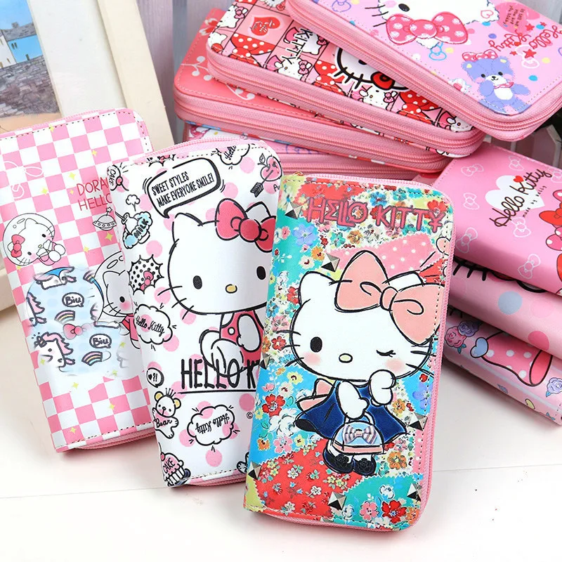 Sanrio кошелек hello kitty милый мультяшный для девочек и мальчиков Студенческая сумка