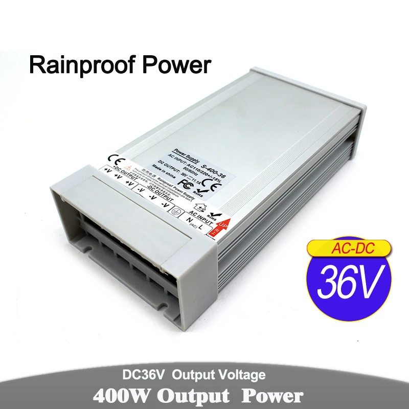 Блок питания для работы вне помещений DC12V DC24V DC36V DC48V 300 Вт 350 Вт 360 Вт 400 Вт Трансформаторы освещения AC-DC непромокаемые SMPS для светодиодной ленты