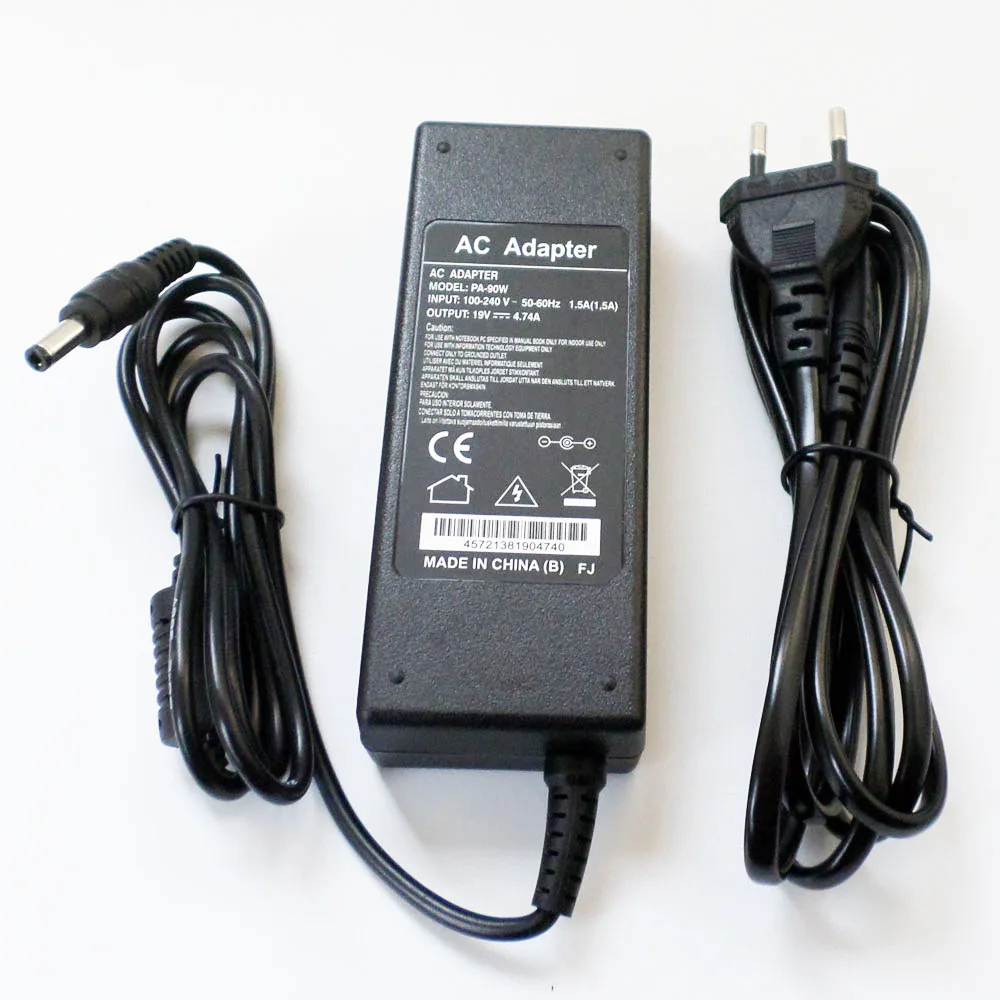 

90W Power Supply Cord Battery Charger For Toshiba PA3165U-1ACA PA-1900-04 PA-1900-23 PA-1900-24 ADP-90SB BB Laptop AC Adapter