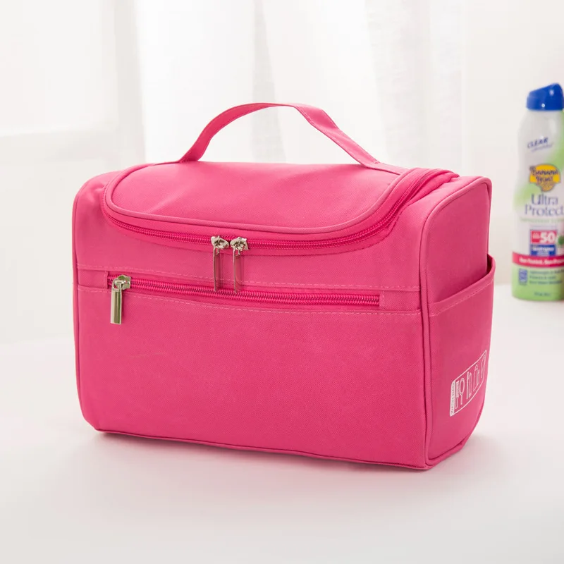 Litthing Водонепроницаемая Косметичка женская модная маленькая квадратная сумка дорожная сумка для хранения большая незаменимая сумка для мытья - Цвет: RED