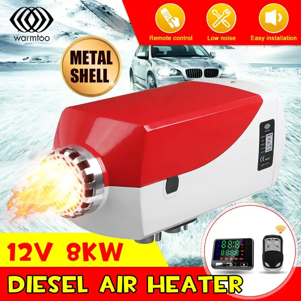 Дизельный подогреватель воздуха 12V 8000W ЖК-дисплей термостат дистанционного Управление металлический корпус автомобиля стояночный отопитель машина для грузовика лодки Караван колесах автобуса