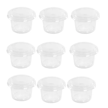 

100pcs/Pack 1oz 30ml Cups with Lids Clear Plastic Cup Pudding Jelly Sauce Party