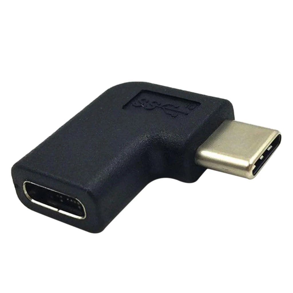USB C адаптер преобразователь типа с прямым углом 90 градусов черного цвета|USB-хабы| |