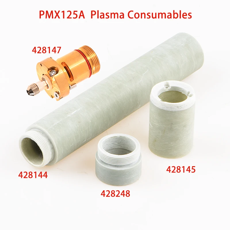 P125A Plasma Cutting Consumables Main Body 428147 Positioning Sleeve 428144 Adapter Coupler 428248 Front Mounting Sleeve 428145