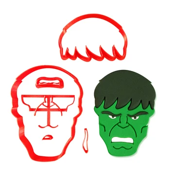 

Super Hero Comics Green Boy's Birthday Cake Cupcake Biscuit Cookie Cutters 3D Printing Baking Tools