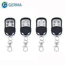 Germa universal 4 botões abridor de porta da garagem controle remoto 433mhz clone fixo código aprendizagem para gadgets porta garagem porta do carro