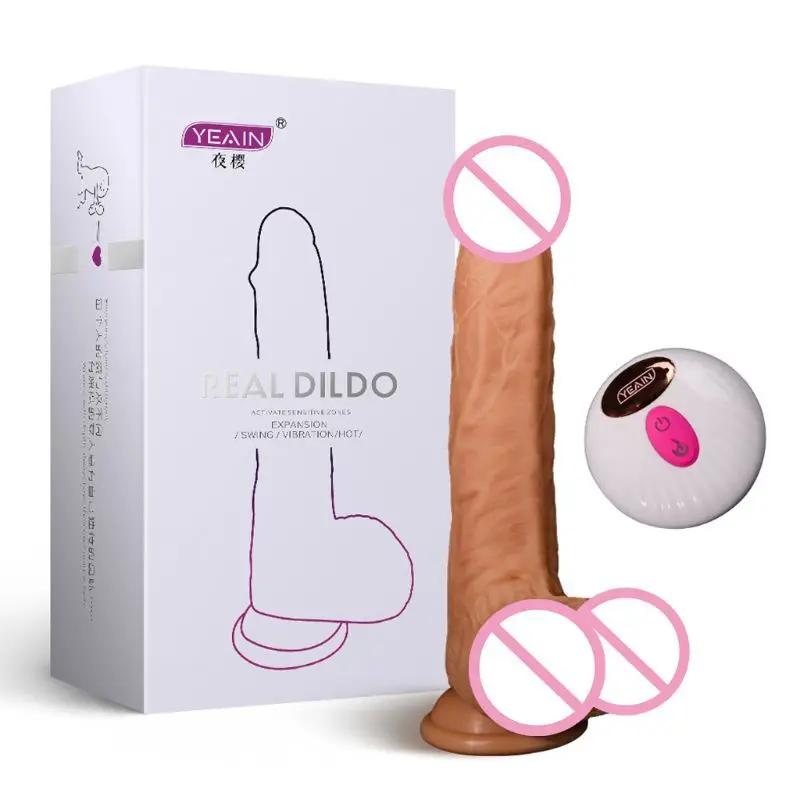 Реалистичный вибрирующий фаллоимитатор G-spot вибратор с вращением нагрева