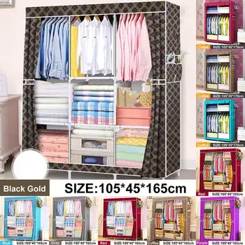 

10 Type Multifunction Wardrobe Fabric Folding Cloth Closet Cabinet DIY Assembly Easy Install Reinforcement Cloth Wardrobe Closet