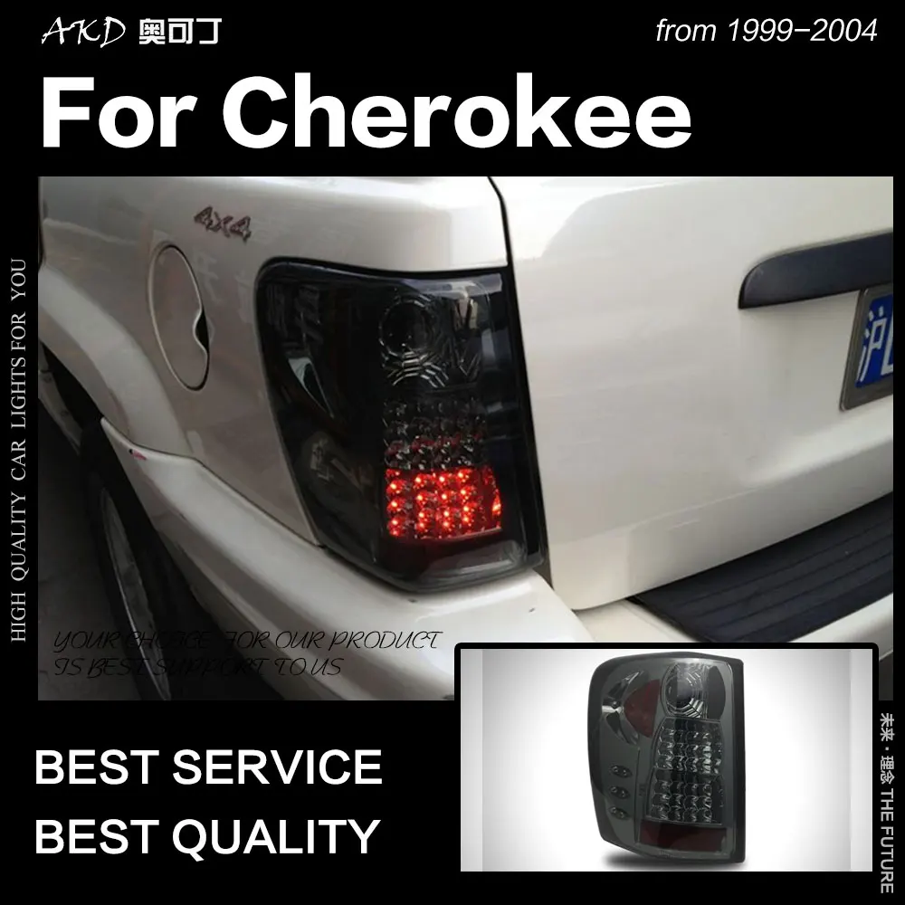 AKD автомобильный Стайлинг для Jeep Grand Cherokee задние фонари 1999-2004 SRT светодиодный задний фонарь светодиодный дневные ходовые огни стоп Обратный авто аксессуары
